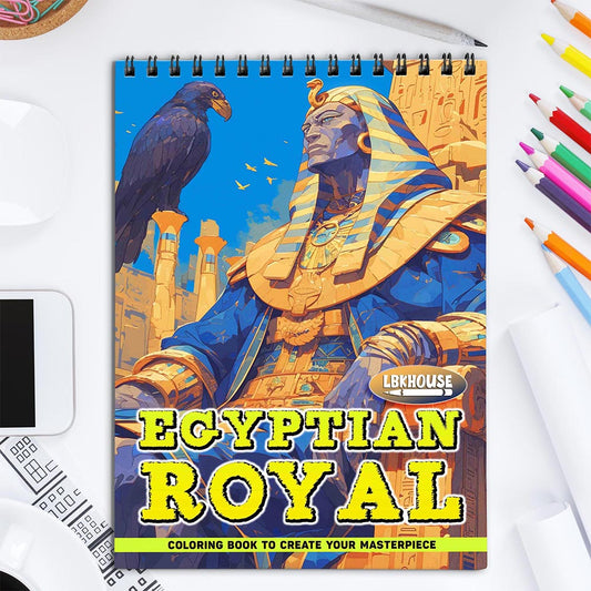 LBKHOUSE Egyptian Royal Coloring Book for Adults