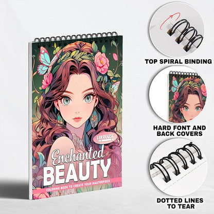 LBKHOUSE Enchanted Beauty Coloring Pages for Adult