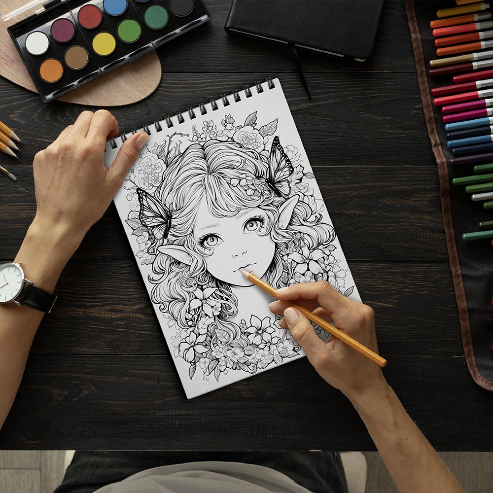 LBKHOUSE Enchanted Beauty Coloring Book Spiral Bound for Adult