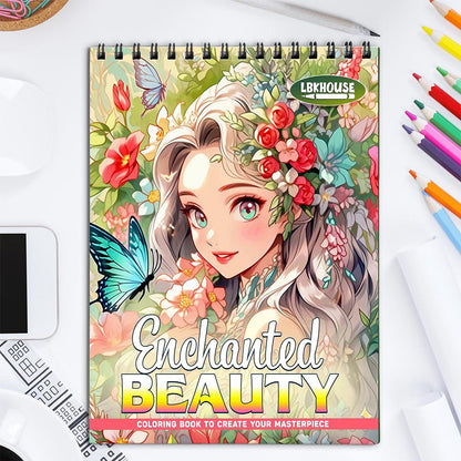LBKHOUSE Enchanted Beauty Coloring Book for Adults