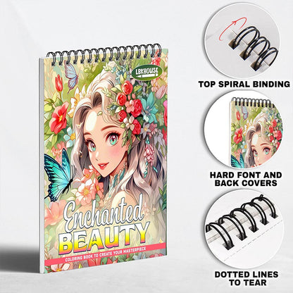 LBKHOUSE Enchanted Beauty Coloring Pages for Adults