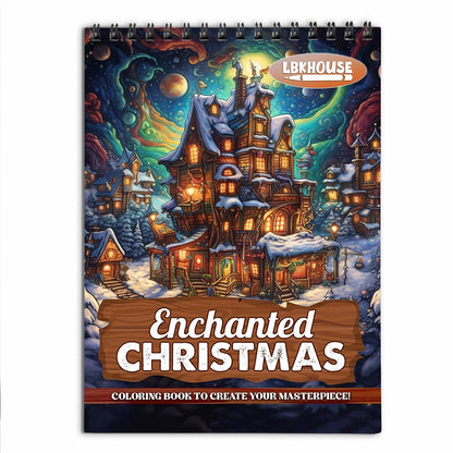 LBKHOUSE Enchanted Christmas Coloring Book for Adult