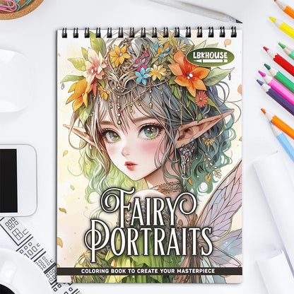 LBKHOUSE Fairy Portraits Coloring Book for Adult