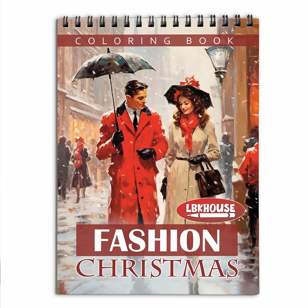 LBKHOUSE Fashion Christmas Coloring Book for Adult