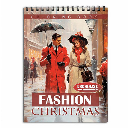 LBKHOUSE Fashion Christmas Coloring Book for Adult