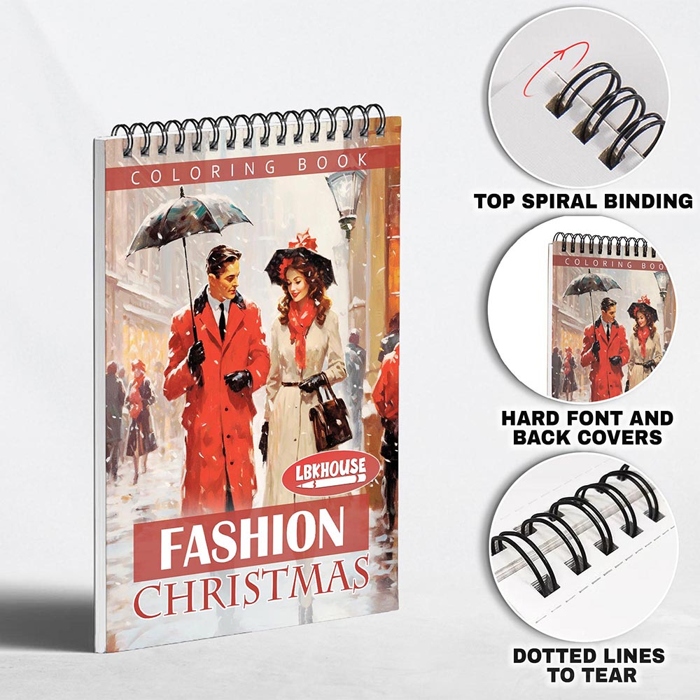 LBKHOUSE Fashion Christmas Coloring Pages for Adult