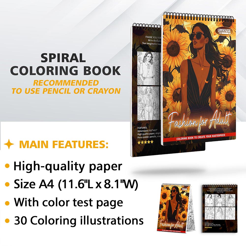 LBKHOUSE Fashion for Adult Coloring Sheets for Adult