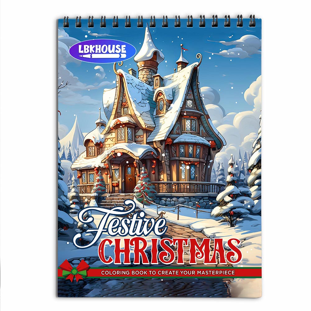 LBKHOUSE Festive Christmas Coloring Book for Adults