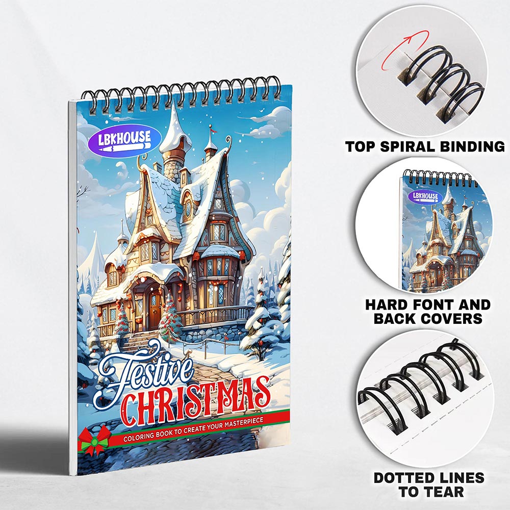 LBKHOUSE Festive Christmas Coloring Pages for Adults