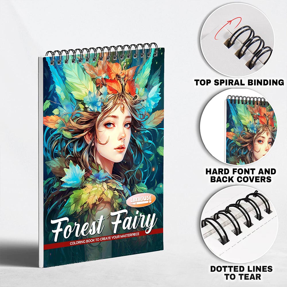 LBKHOUSE Forest Fairies Coloring Pages for Adult