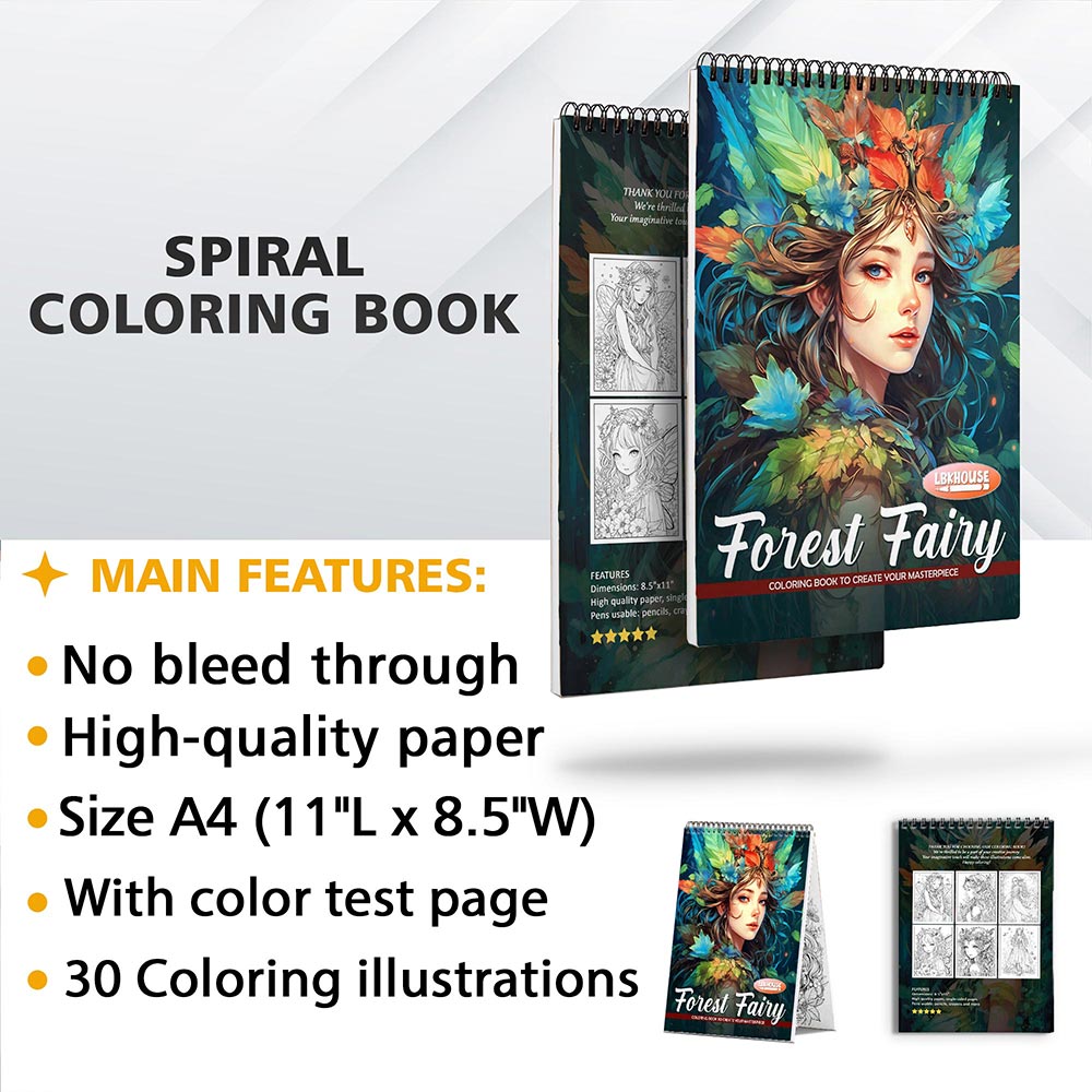 LBKHOUSE Forest Fairies Coloring Sheets for Adult