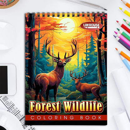 LBKHOUSE Forest Wildlife Coloring Book for Adult