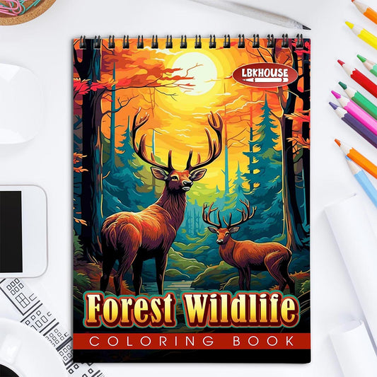 LBKHOUSE Forest Wildlife Coloring Book for Adult