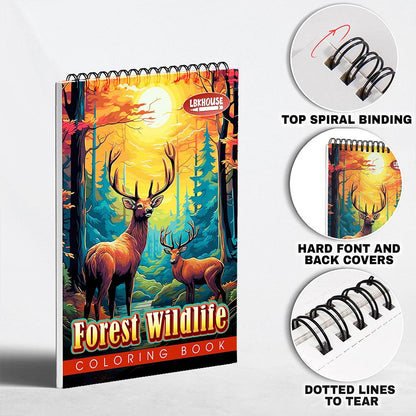 LBKHOUSE Forest Wildlife Coloring Pages for Adult