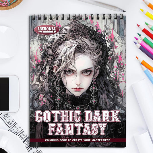 LBKHOUSE Gothic Dark Fantasy Coloring Book for Adult