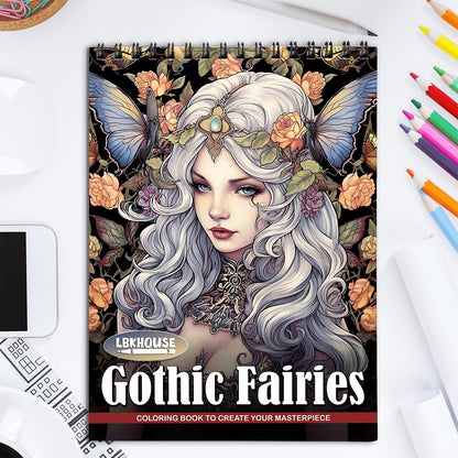LBKHOUSE Gothic Fairies Coloring Book for Adult