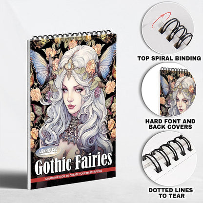 LBKHOUSE Gothic Fairies Coloring Pages for Adult