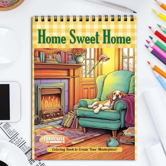 LBKHOUSE Home Sweet Home Coloring Book for Adult
