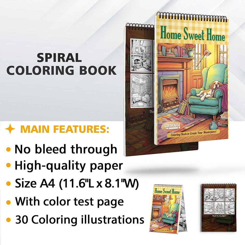 LBKHOUSE Home Sweet Home Coloring Sheets for Adult