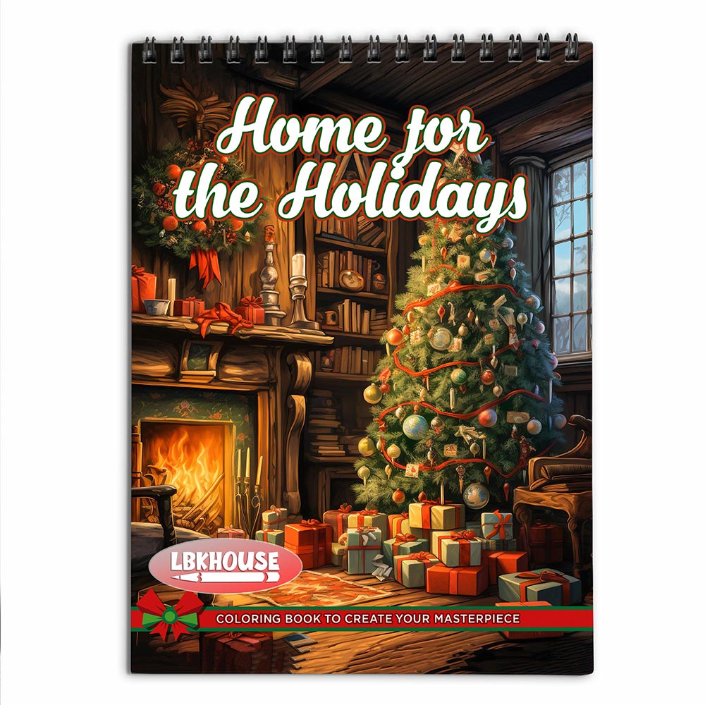LBKHOUSE Home for the Holidays Coloring Book For Adults