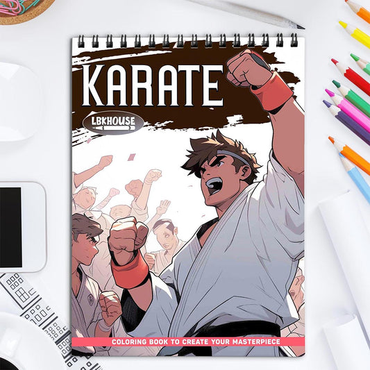 LBKHOUSE Karate Coloring Book for Adults