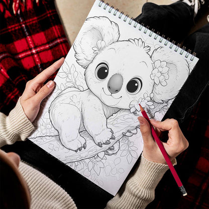 LBKHOUSE Koala Spiral Bound Coloring Book for Adult