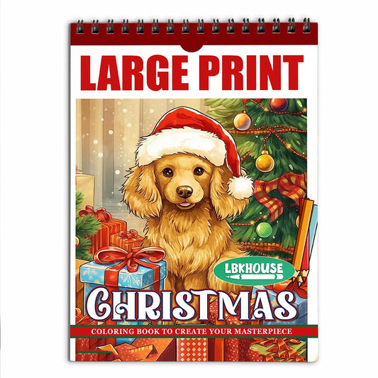 LBKHOUSE Large Print Christmas Coloring Book for Adults