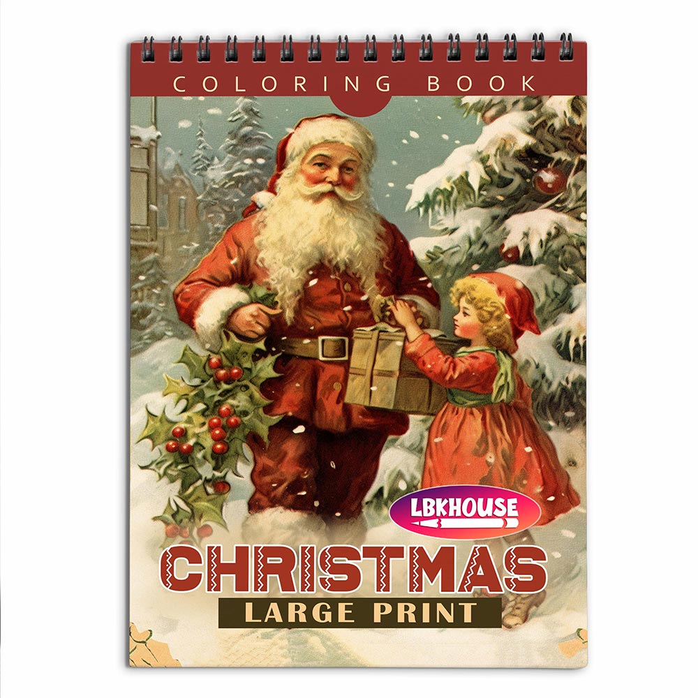 LBKHOUSE Large Print Christmas Coloring Book for Adults