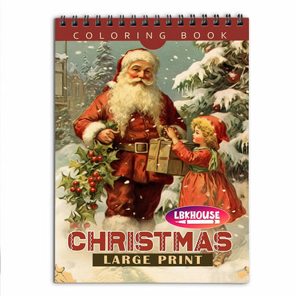 LBKHOUSE Large Print Christmas Coloring Book for Adults
