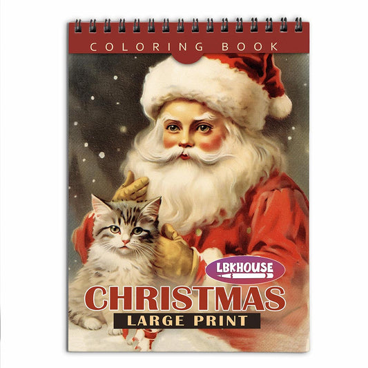 LBKHOUSE Large Print Christmas Coloring Book for Adults