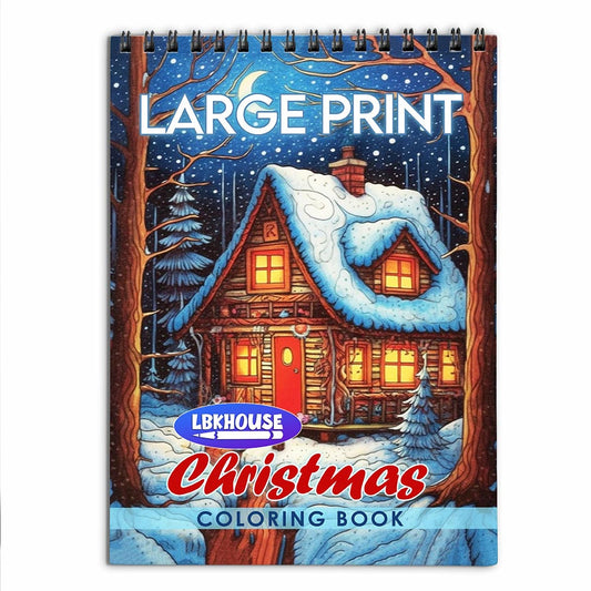 LBKHOUSE Large Print Christmas Coloring Book for Adults