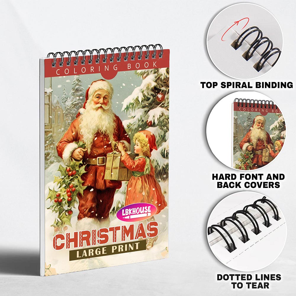 LBKHOUSE Large Print Christmas Coloring Pages for Adults
