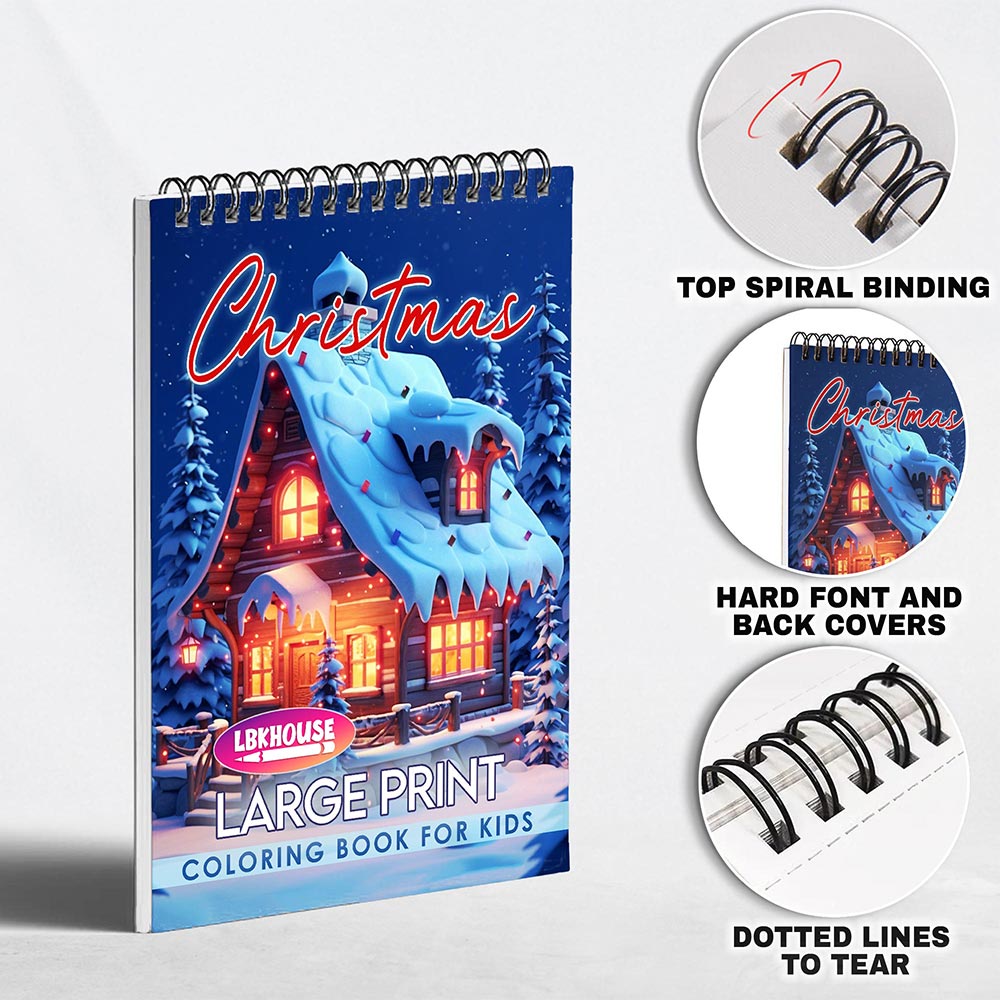 LBKHOUSE Large Print Christmas Coloring Pages for Adults