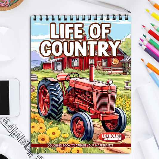 LBKHOUSE Life Of Country Coloring Book for Adult