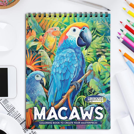 LBKHOUSE Macaws Coloring Book for Adult