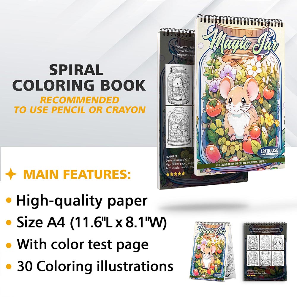 LBKHOUSE Magic Jar Coloring Sheets for Adult