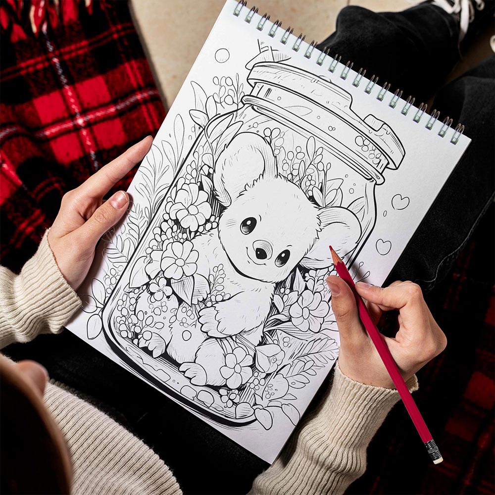 LBKHOUSE Magic Jar Spiral Bound Coloring Book for Adult