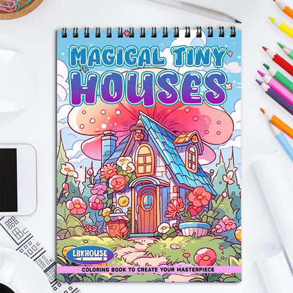 LBKHOUSE Magical Tiny Houses Coloring Book for Adults
