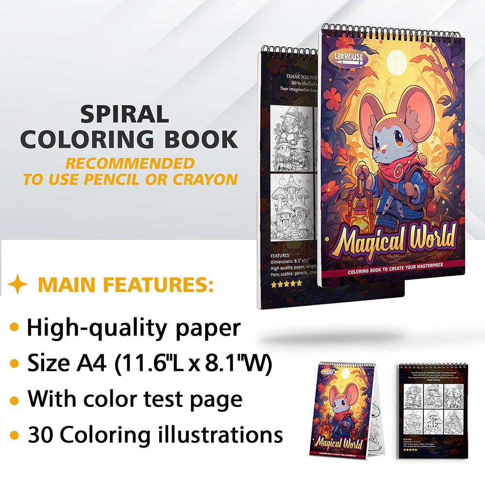 LBKHOUSE Magical World Coloring Sheets for Adult