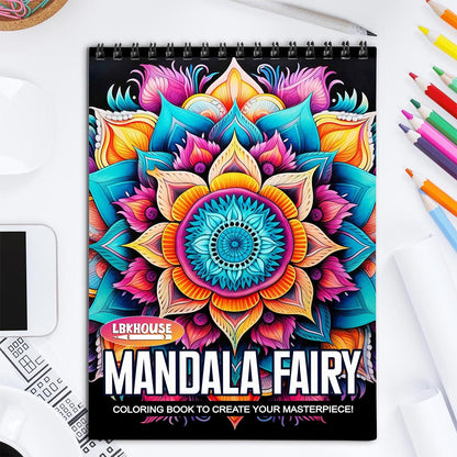 LBKHOUSE Mandala Fairy Coloring Book for Adult