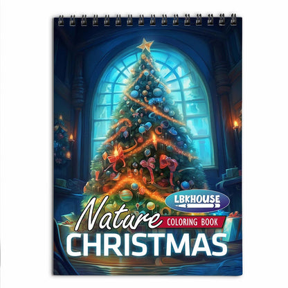LBKHOUSE Nature Christmas Coloring Book for Adult