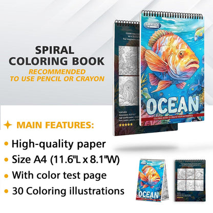 LBKHOUSE Ocean Coloring Sheets  for Adult