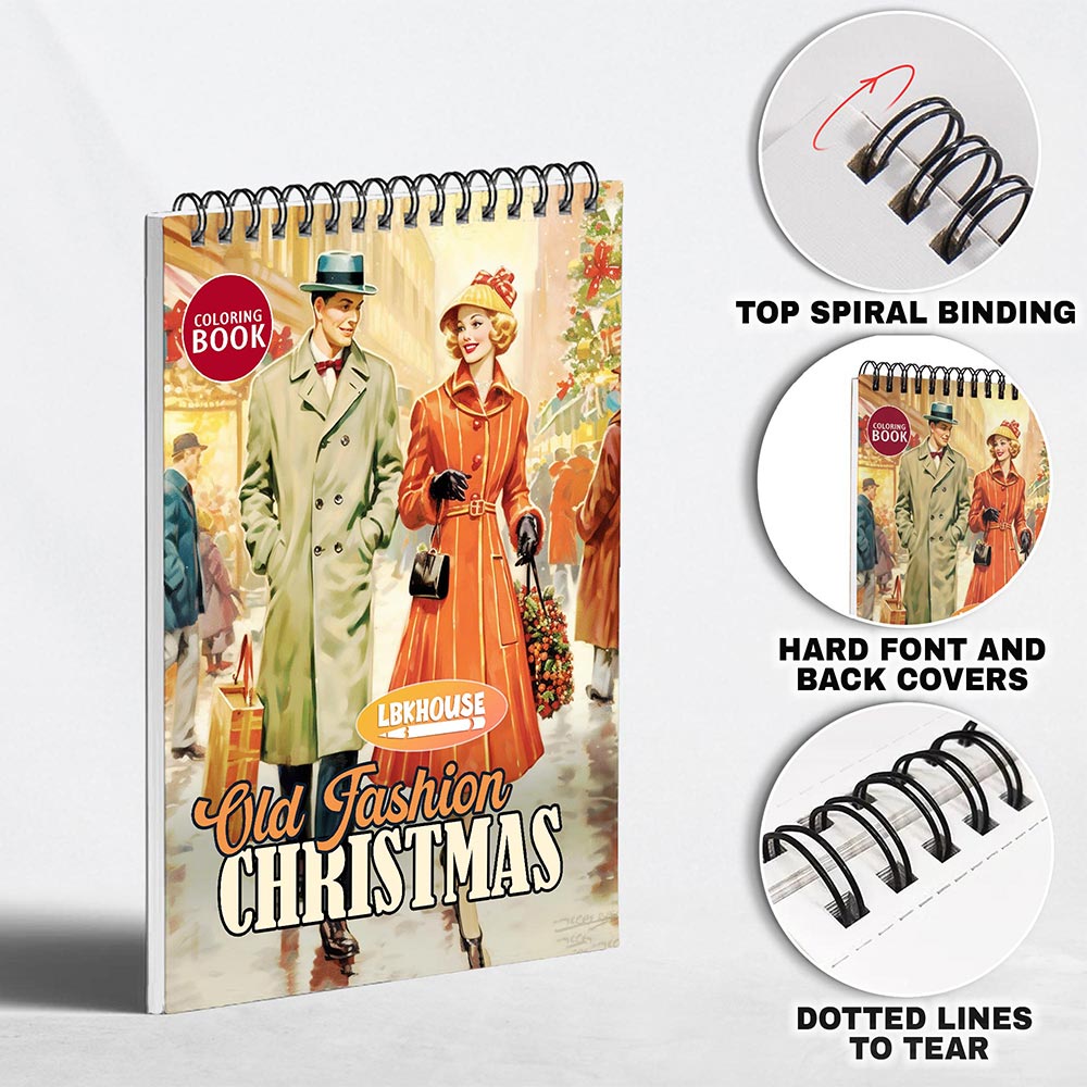 LBKHOUSE Old Fashion Christmas Coloring Pages for Adult
