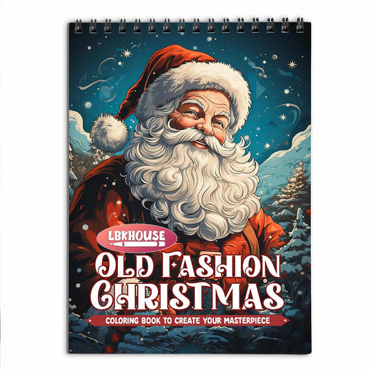 LBKHOUSE Old Fashioned Christmas Coloring Book for Adult