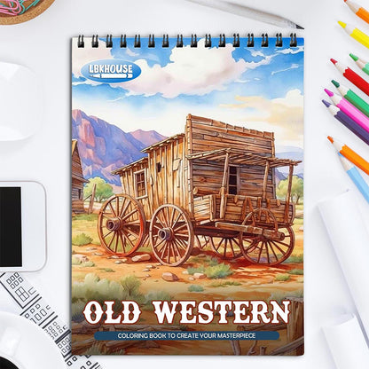 LBKHOUSE Old Western Coloring Book for Adult