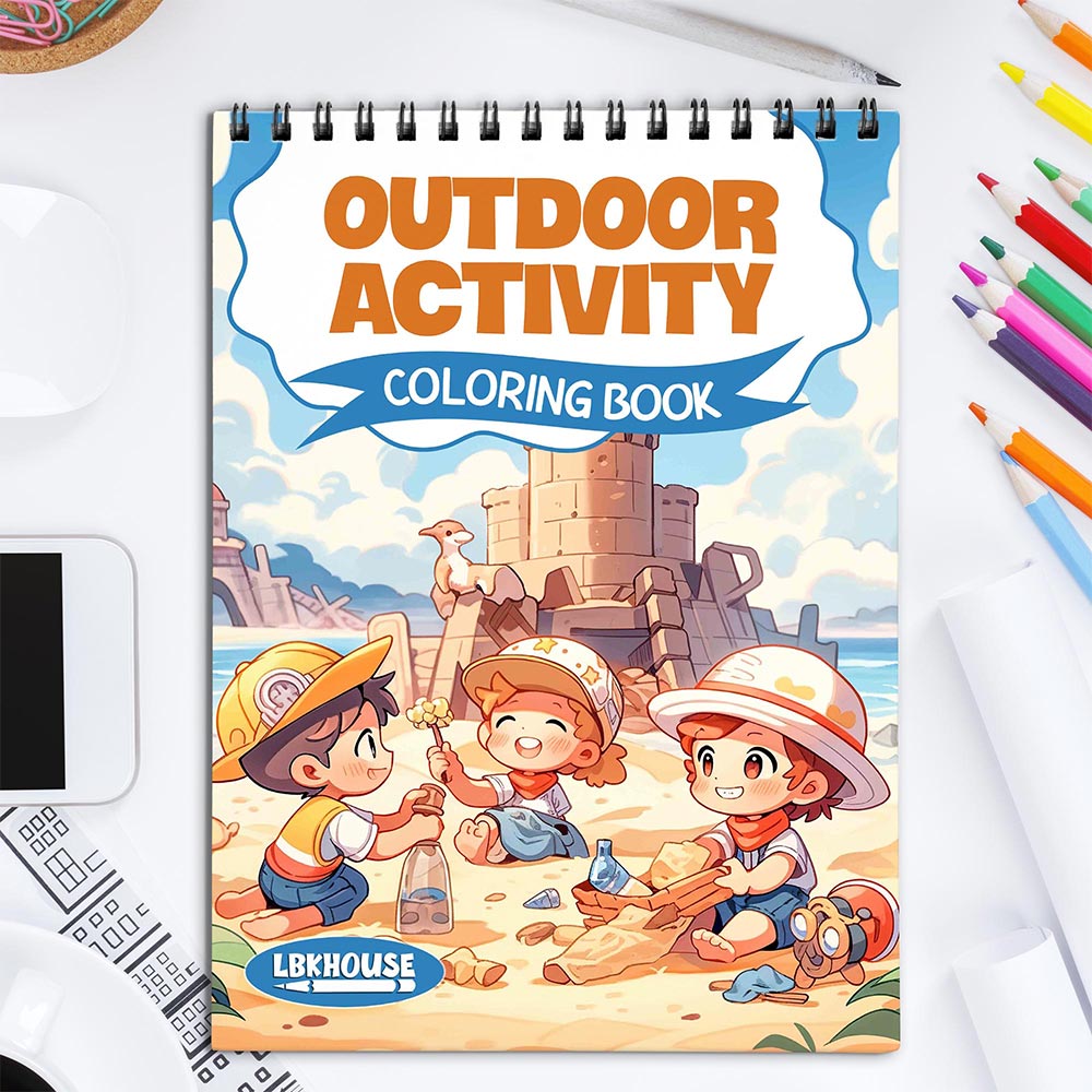 LBKHOUSE Outdoor Activity Coloring Book for Adult