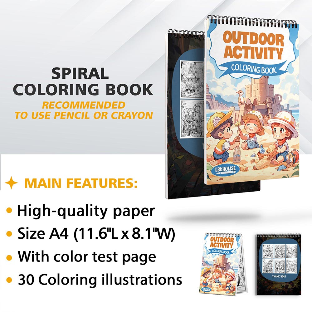LBKHOUSE Outdoor Activity Coloring Sheets for Adult