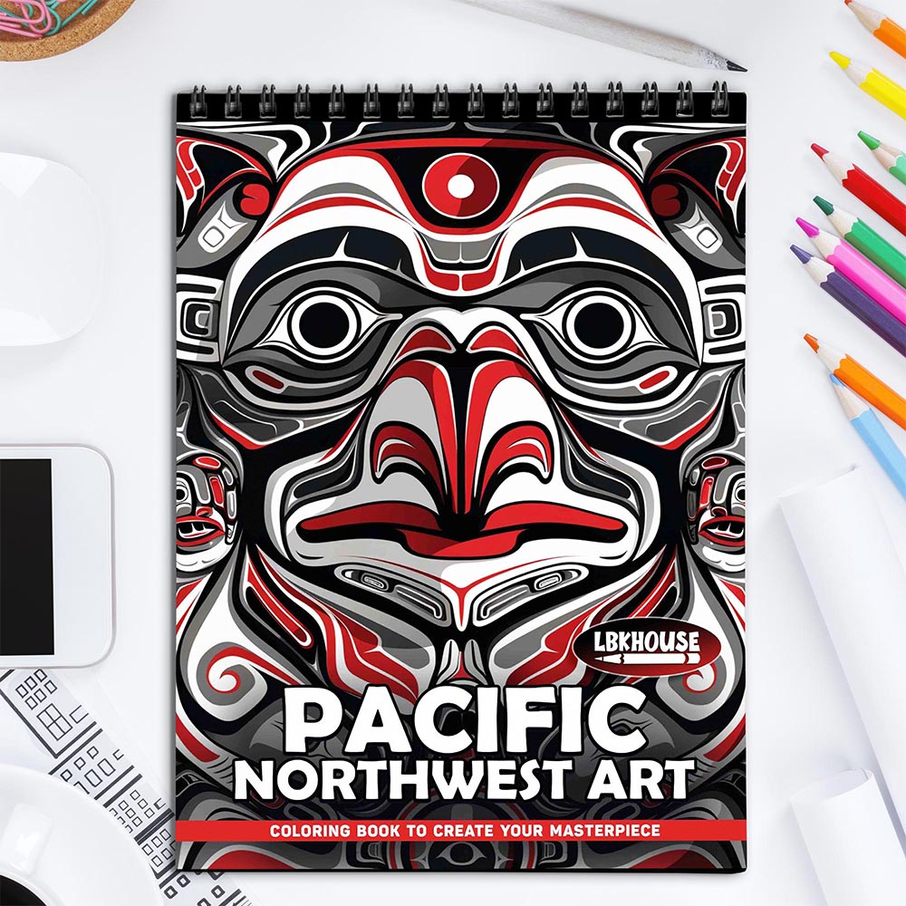 LBKHOUSE Pacific Northwest Art Coloring Book for Adults