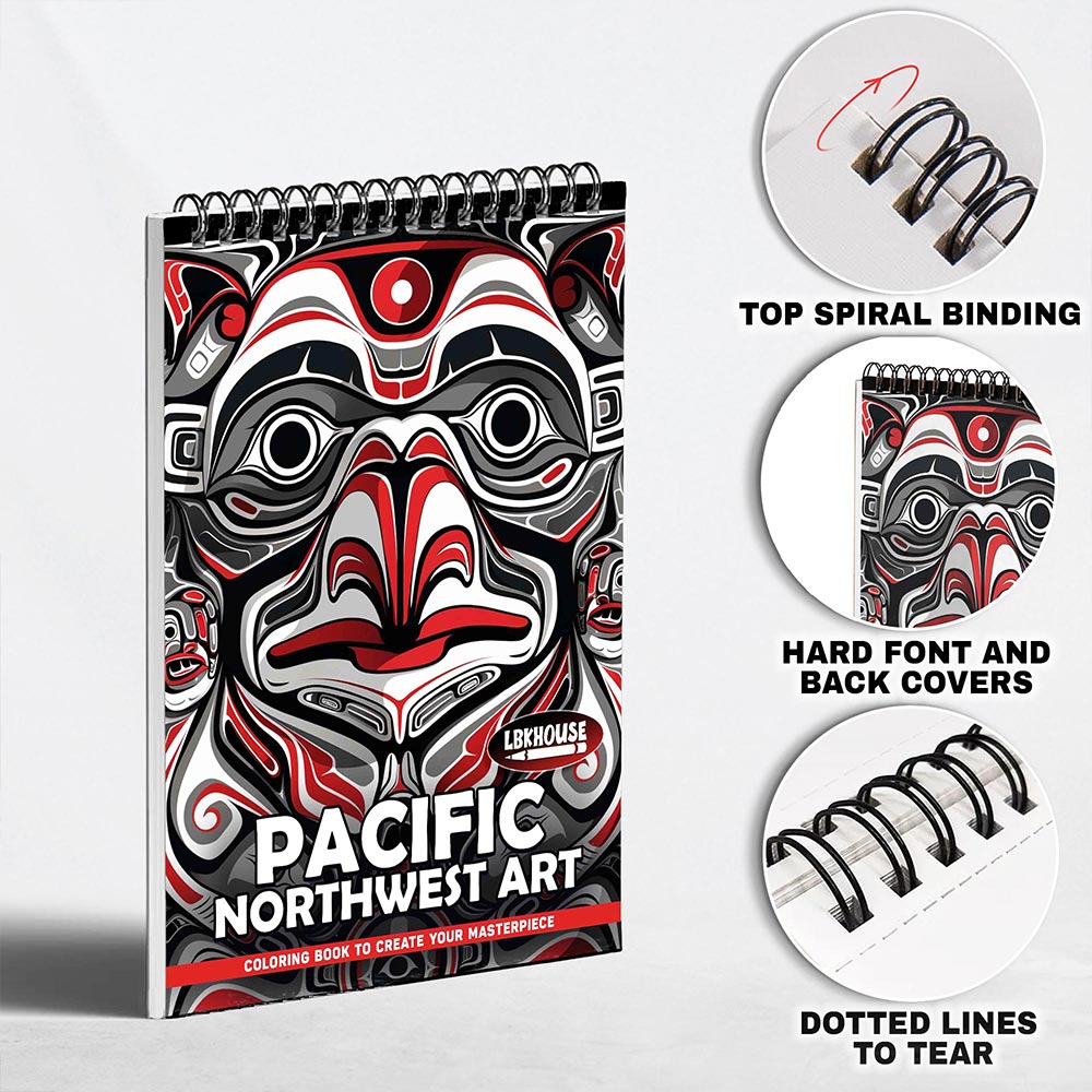 LBKHOUSE Pacific Northwest Art Coloring Pages for Adults