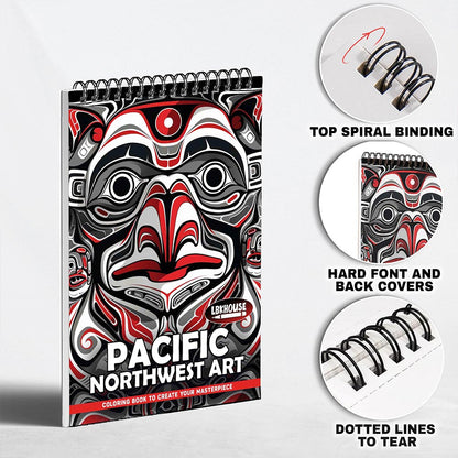 LBKHOUSE Pacific Northwest Art Coloring Pages for Adults